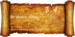 Brabecz Alex névjegykártya